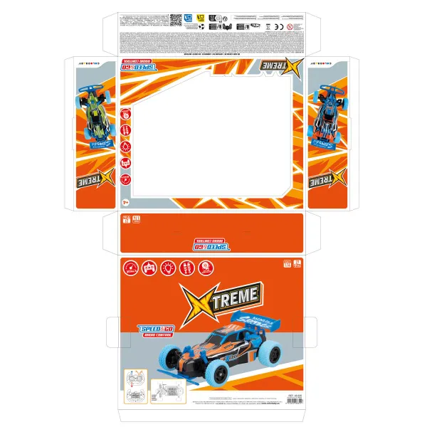 Ar Pulti Vadāma Automašīna Speed & Go 1:20 19 x 6,5 x 11 cm Daudzkrāsains