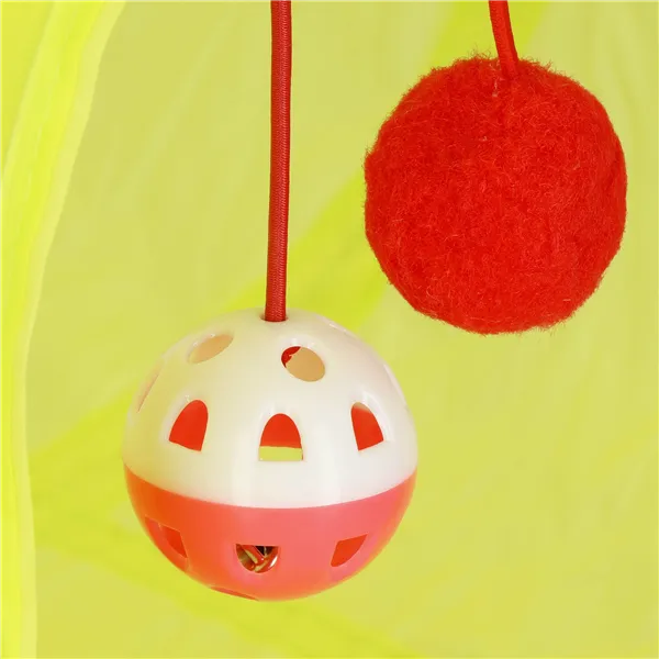 Kaķu rotaļlietu komplekts ar tuneli un bumbiņām, 21 elements Springos PA1072