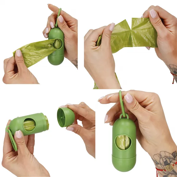 Koiran ulostepussit Springos PA1070 300 kpl kontti klipsillä, 20 rullaa