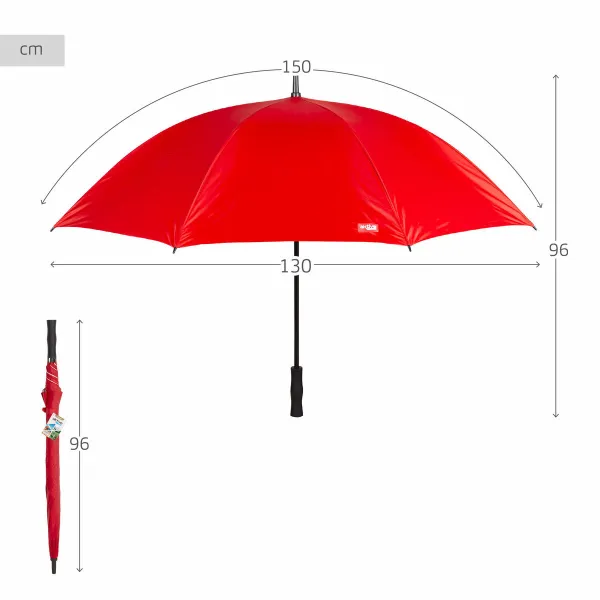 Umbrella Aktive Red Ø 150 cm 150 x 96 x 150 cm (6 Units)