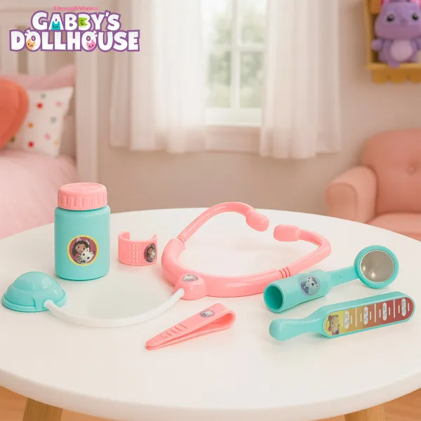 Игрушечный медицинский саквояж с аксессуарами Gabby's Dollhouse (4 штук)