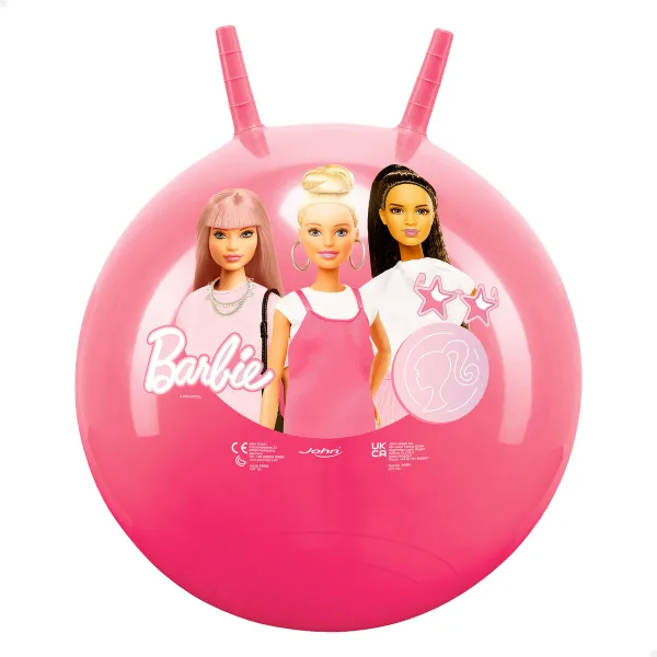 Šokinėjantis kamuolys Barbie Rozā