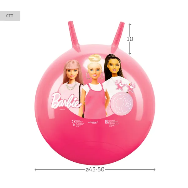 Šokinėjantis kamuolys Barbie Rozā