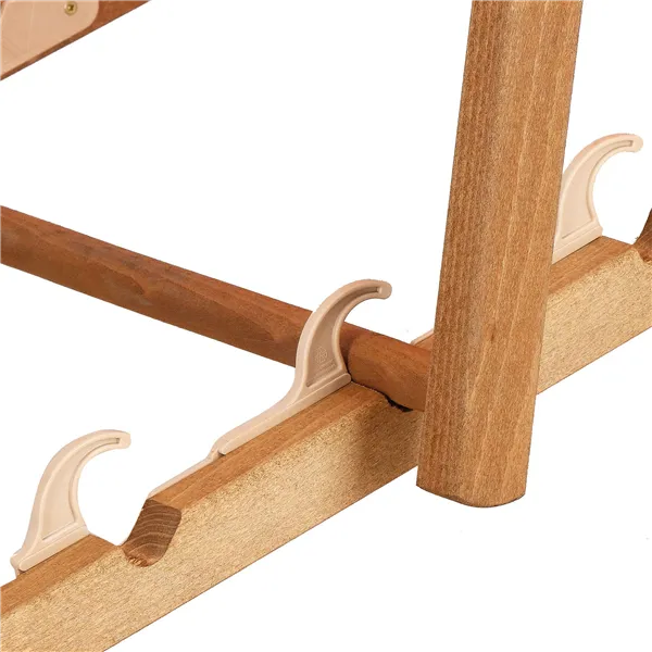 Puinen lepotuoli Springos DC0012 DSWLR, kyllästetty, punavalkoinen kangas