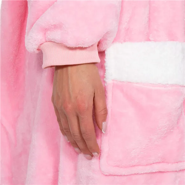 Liela izmēra kapučjaka ar kapuci Springos HA7329 rozā