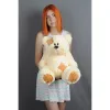 Meškiukas GO GIFT TEDDY 60 CR Kreminė Pliušinė medžiaga 60 cm