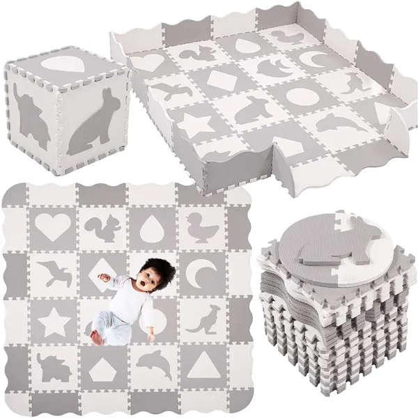 Детский коврик из пенопласта - Puzzle Springos 150x150 см