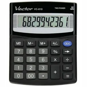 Калькулятор Vector VC-810 Чёрный Пластик