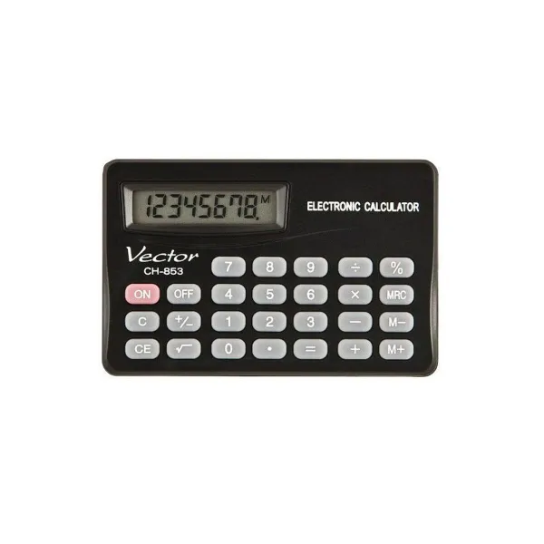 Laskin Vector KAV CH-853 Musta Muovinen