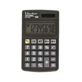 Калькулятор Vector DK-055 Чёрный Пластик