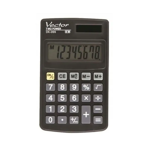 Calculator Vector DK-055 Black Plastic
