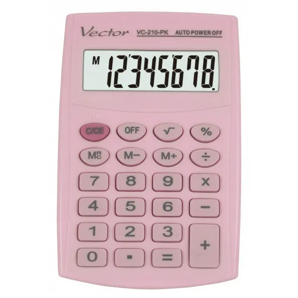 Calculator Vector KAV VC-210 PK Pink Plastic