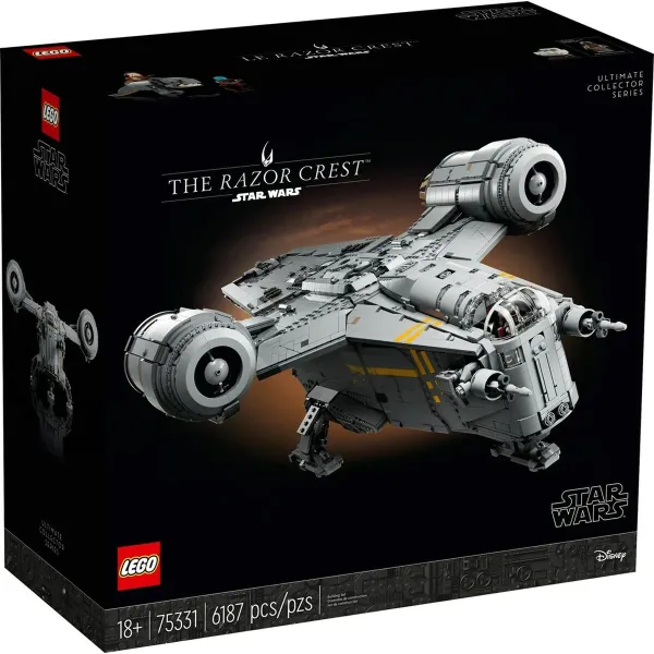 Statybos rinkinys Lego Star Wars 75331 The Razor Crest Juoda 6187 Dalys