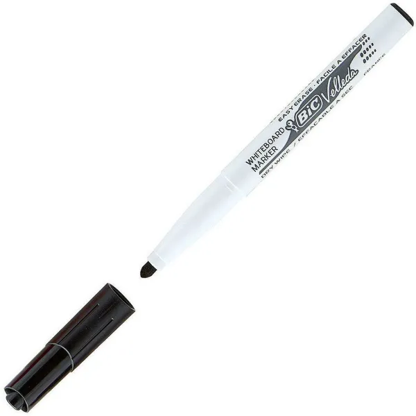 Marķiera Pildspalva Bic Velleda 1741 Baltā tāfele Melns (12 gb.)