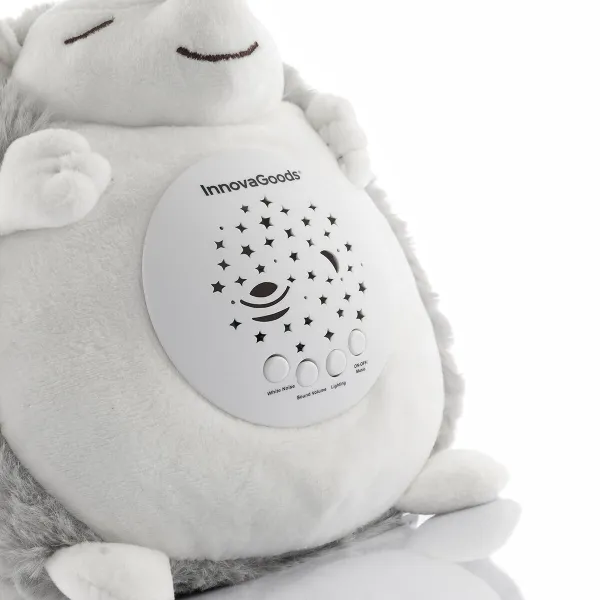 Siili pehmolelu valkoisella kohinalla ja yövaloprojektorilla Spikey InnovaGoods