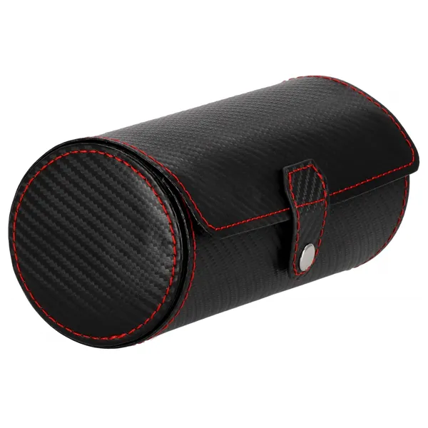 Laikrodžių dėžutė Springos HA1064, juodas anglies pluoštas, organizatorius su 2 skyreliais