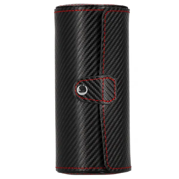 Laikrodžių dėžutė Springos HA1064, juodas anglies pluoštas, organizatorius su 2 skyreliais