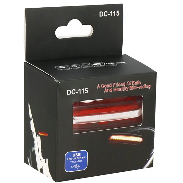 Velosipēda aizmugurējā gaisma Springos BA0057 usb