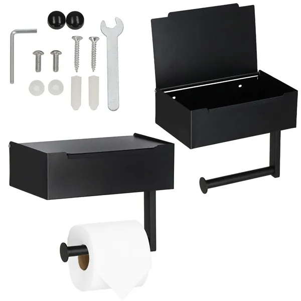 Tualeto popieriaus laikiklis su lentyna Springos HA7331