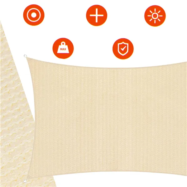 Солнцезащитный парус Springos SN1066 4 x 3м кремово-белый