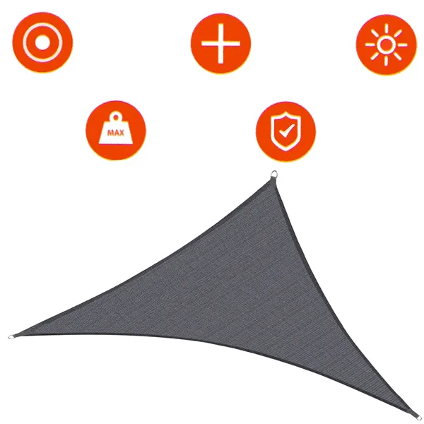Парус солнечный Springos SN1054 7 х 5 х 5м серый