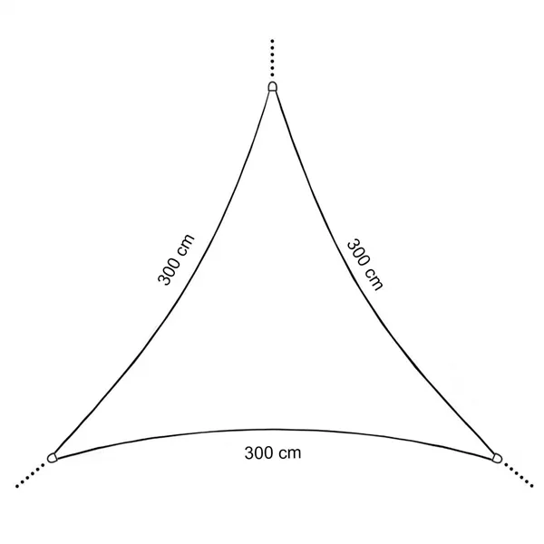 Парус солнечный Springos SN1057 3 х 3 х 3м светло-серый