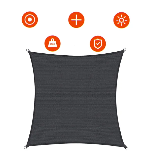 Солнечный парус Springos SN1060 4 x 4м темный графит