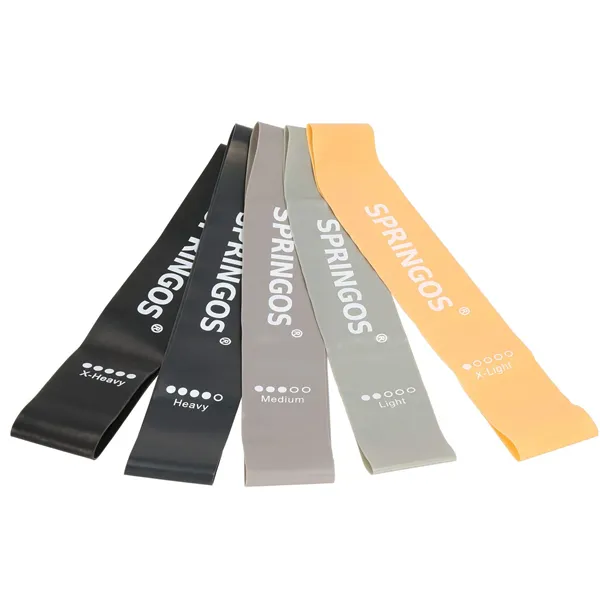 Harjoitusvastusnauhat, monivärinen setti Springos FA0132