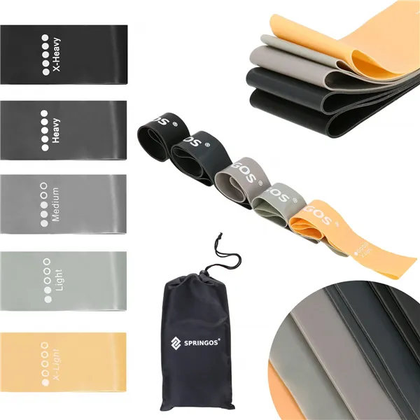 Harjoitusvastusnauhat, monivärinen setti Springos FA0132