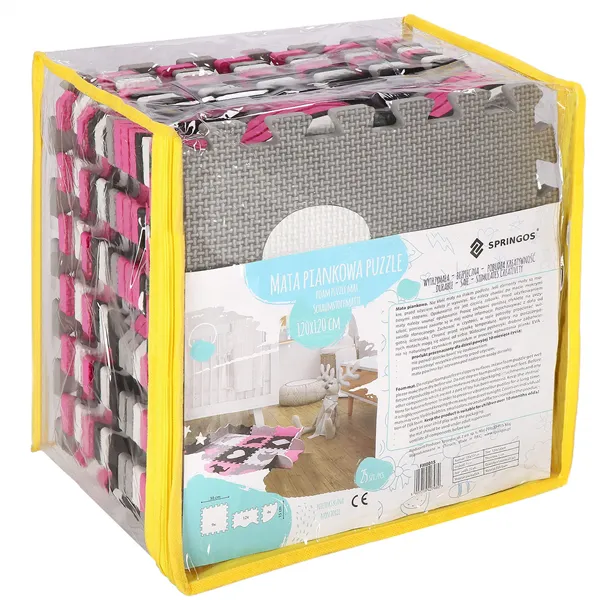 Bērnu putu paklājs - Puzle Springos FM0015 120x120cm