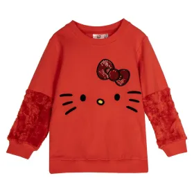 Sporta Krekls bez Kapuča Hello Kitty Sarkans