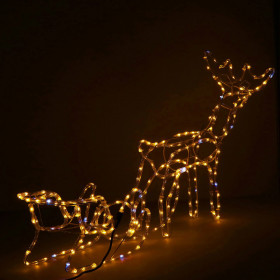 CL1224 LIGHTING REINDEER WITH 264 LED SLIDE