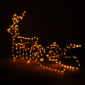 CL1226 LIGHT REINDEER WITH 192 LED SLEIDER