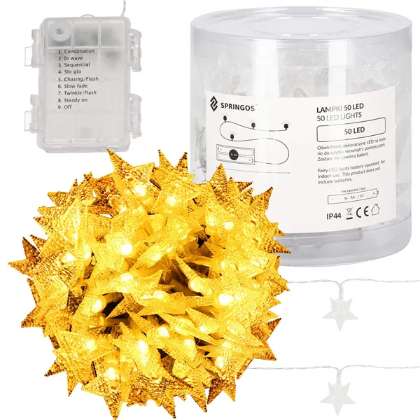 Joulukoristevalot Springos CL0179, 50 LED