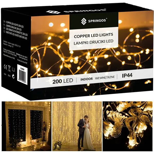 Joulun LED-verhovalaistus Springos CL4020 200 LEDiä