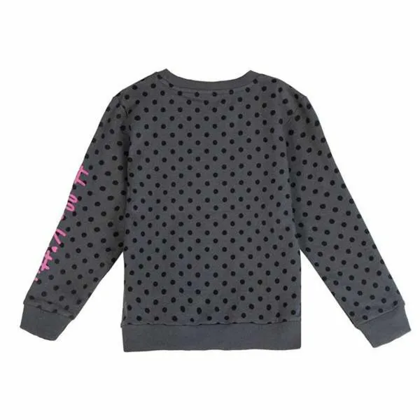 Толстовка без капюшона для девочек Hello Kitty Темно-серый