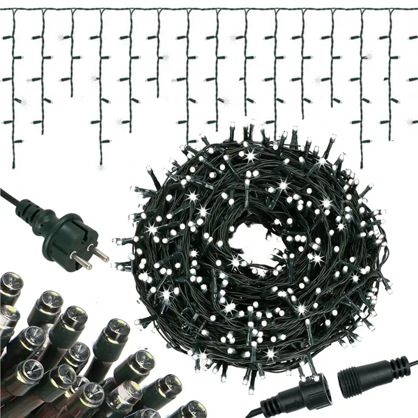 Springos CL4038 LED-sadevesi verho 300 LED, kylmä valkoinen