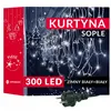 Springos CL4038 LED-sadevesi verho 300 LED, kylmä valkoinen