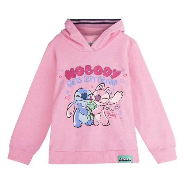 Džemperis Meitenēm ar Kapuci Stitch Rozā