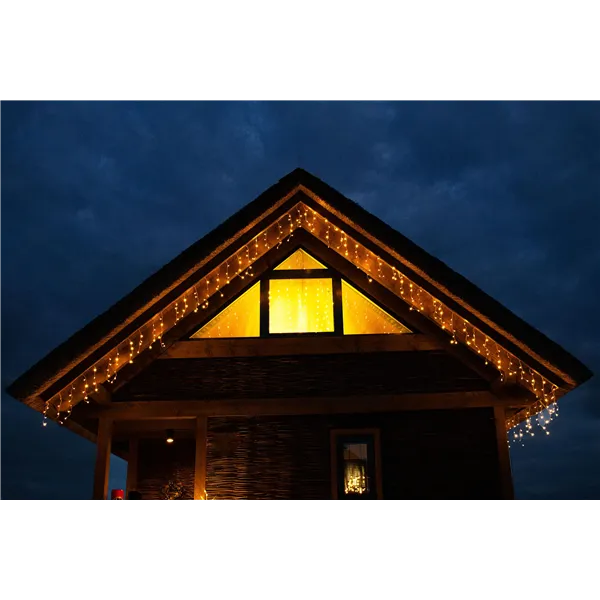 Valoverho 200 LED-seppele, sisä- ja ulkokäyttöön, jääpuikkovalot, lämmin valkoinen