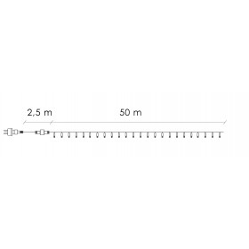 Christmas Lights Springos CL4095 1000 LED Cold White + Flash, 50 m, IP44