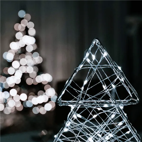 Christmas Tree Lights 30 LED Micro Wire Battery-Powered Cool White