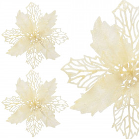 CA0806 CHRISTMAS DECORATION "POINSETTIA" 16 CM