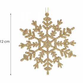 CA0754 CHRISTMAS DECORATIONS "SNOWFLAKES" 12 CM 3 PCS.