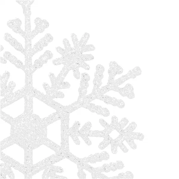 Joulukuusen koristepakkaus - lumihiutaleet Springos CA0750, 10 cm, 12 kpl.