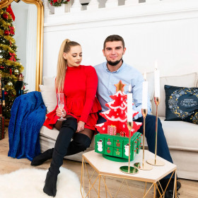 CA1073 JOULUKORISTE "JOULUKUUSI" 19X19X41 CM