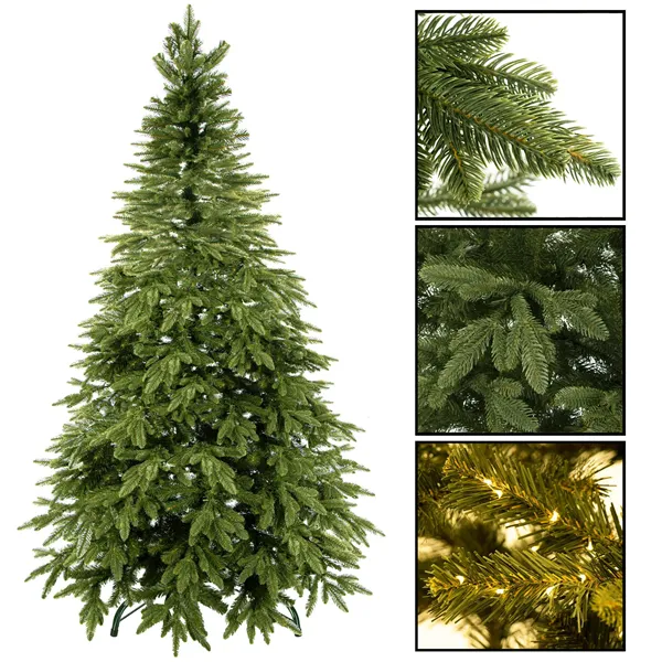 Artificial Christmas tree 220 cm premium, Caucasian spruce PE Christmas tree