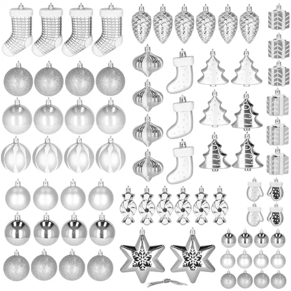 Набор елочных украшений Springos CA0159, 77 шт.