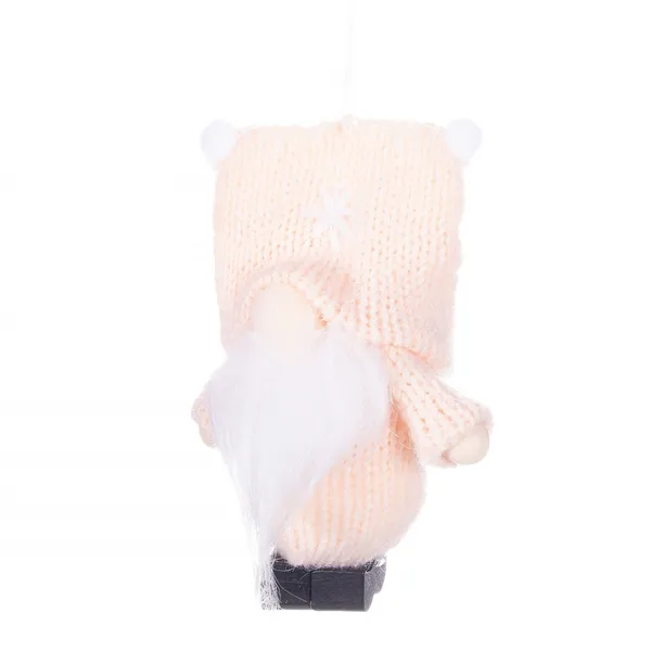 Joulukoriste, tonttu, 8 cm, kermanvärinen