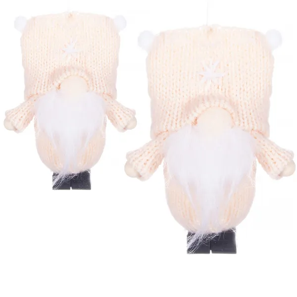 Kalėdų dekoracija, nykštukas, 8 cm, kreminė